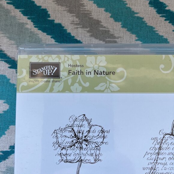 NEW Stampin' Up! Faith in Nature Clear Cling Mount Stamps, Set of 5, Hostess Set - Picture 2 of 7
